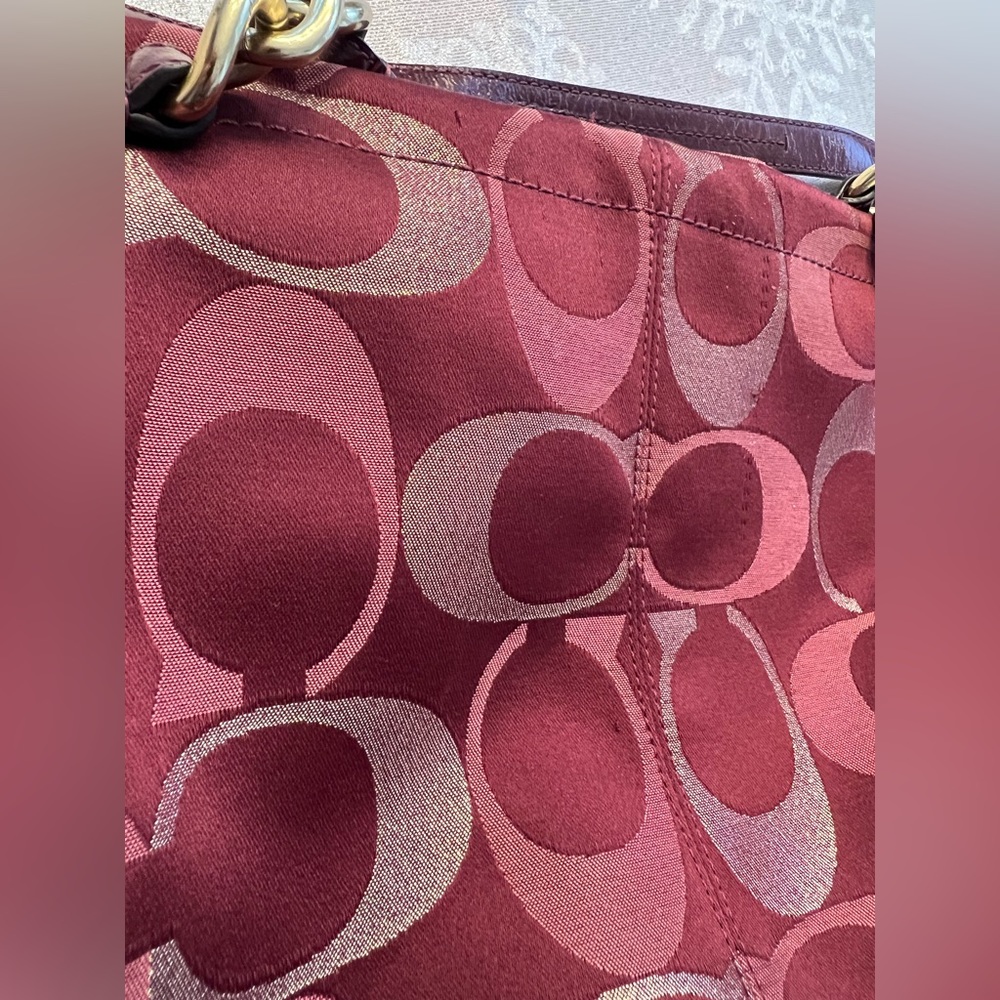 Coach Brooke red and gold shoulder bag - Picture 14 of 14